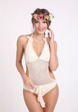 (043) Knitted Monokini with Belt