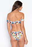 #18022 Floral Bandeau Bikini with Sleeve